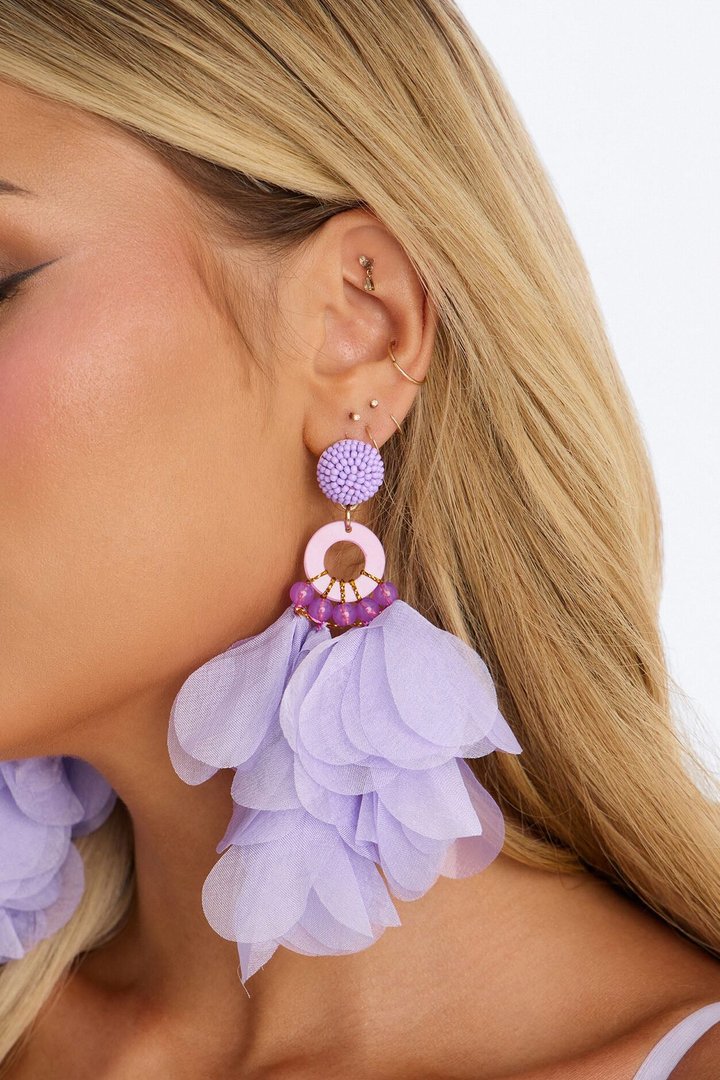 Dancing In The Garden Earrings - Lavender