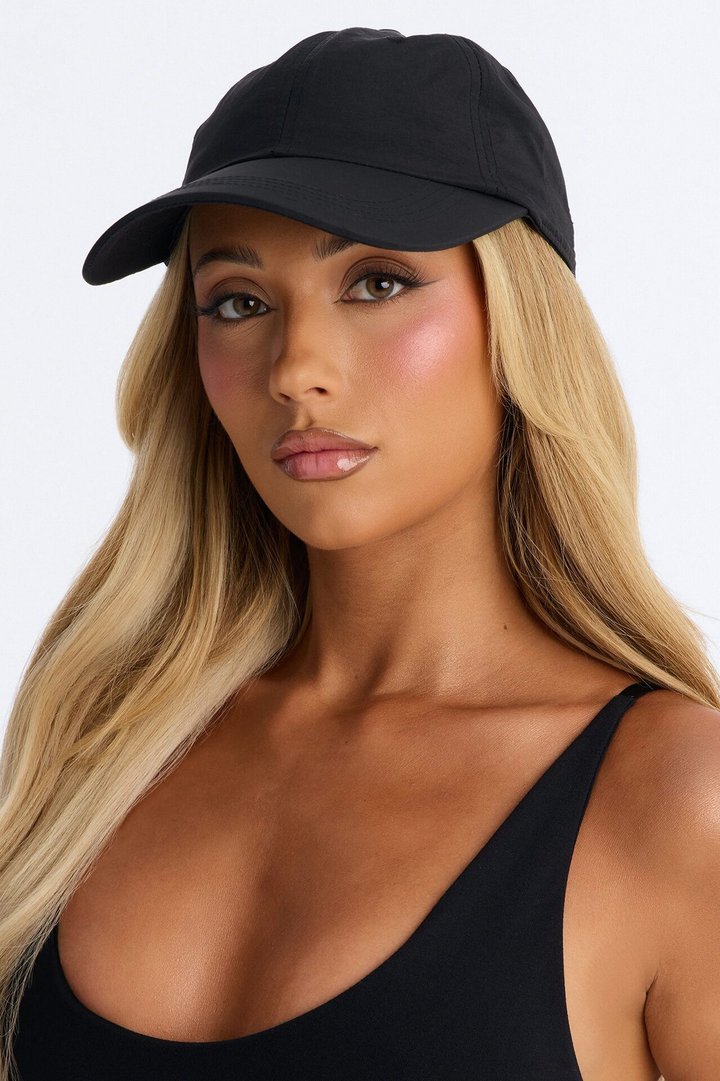 Rain Or Shine Nylon Baseball Hat - Black