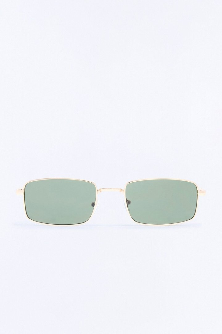 Why You Mad Square Metal Sunglasses - Gold