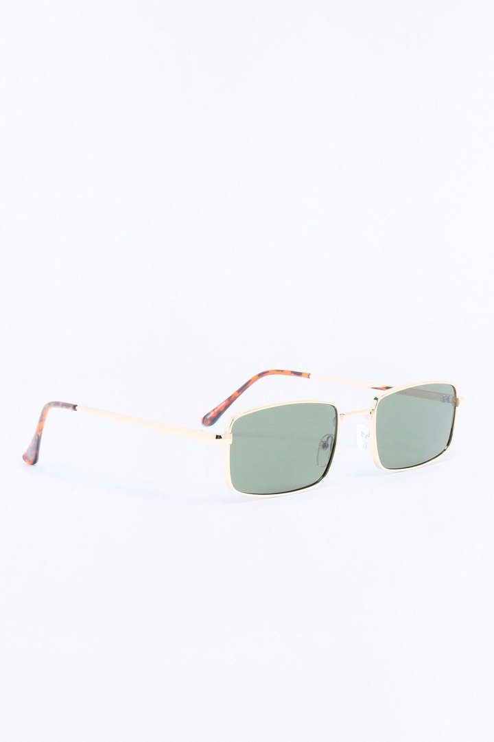 Why You Mad Square Metal Sunglasses - Gold