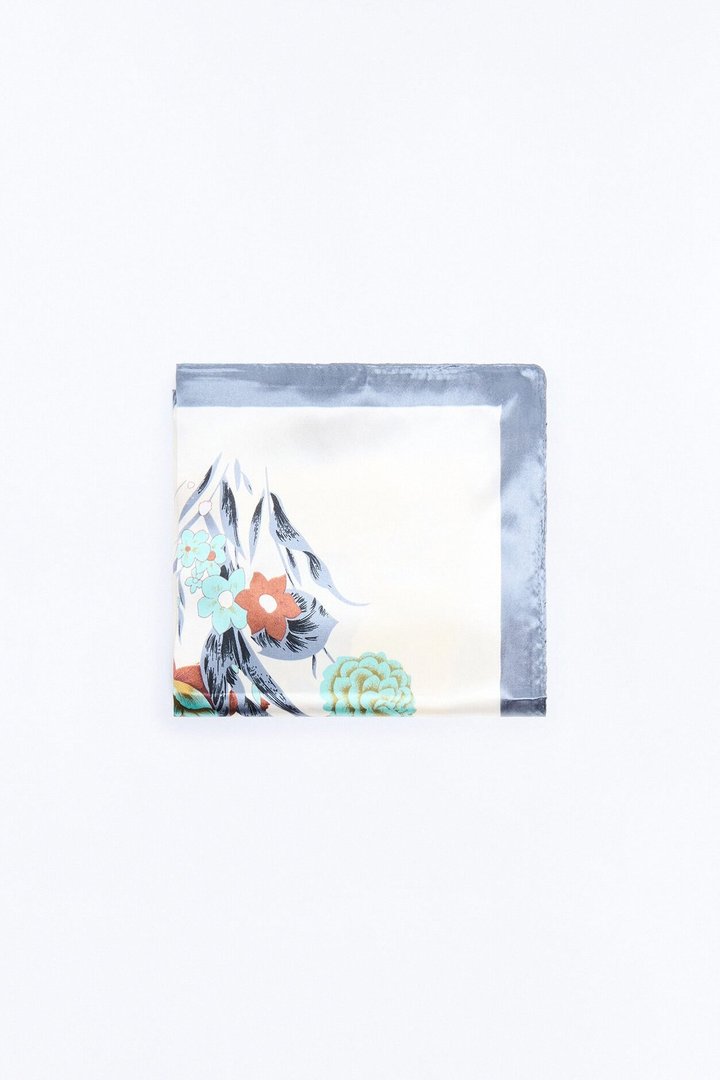 Gardens Of Eden Head Scarf - Blue/combo