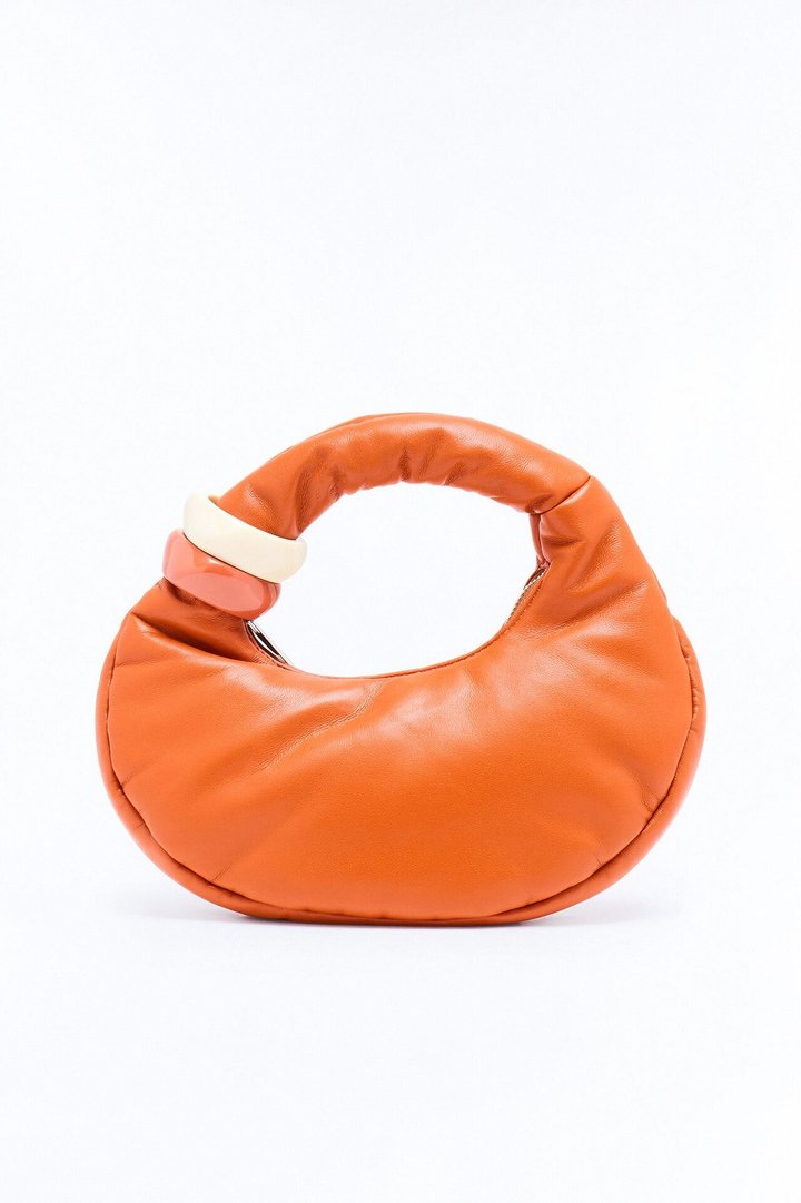 Softest All Around Faux Leather Satchel Handbag - Cognac