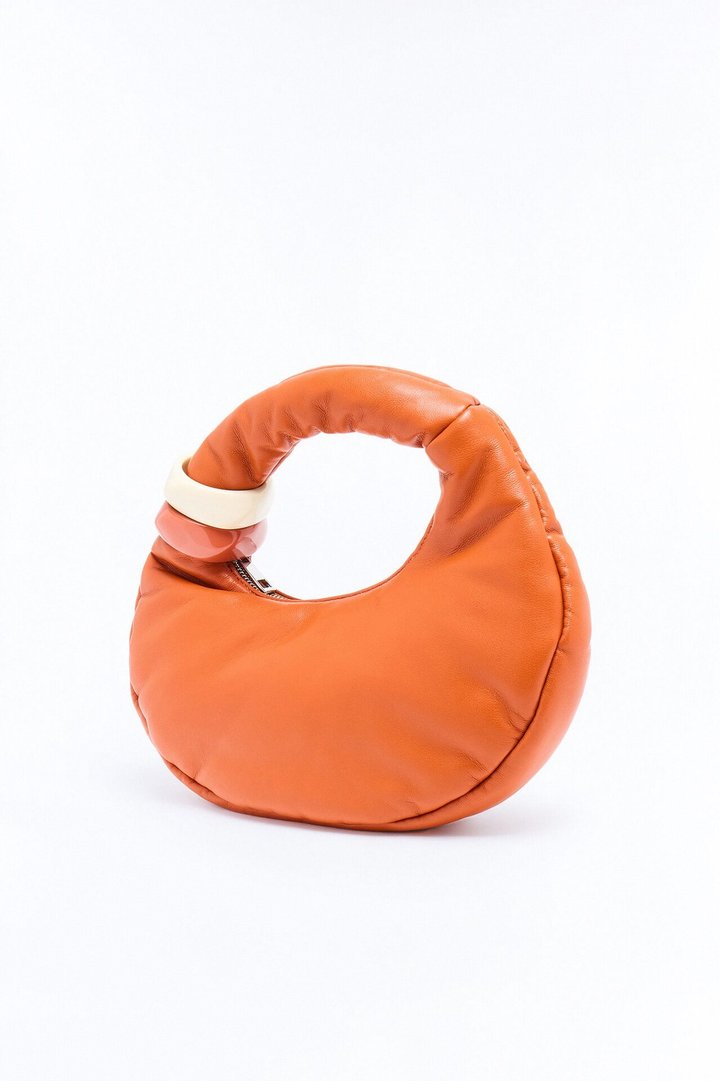 Softest All Around Faux Leather Satchel Handbag - Cognac