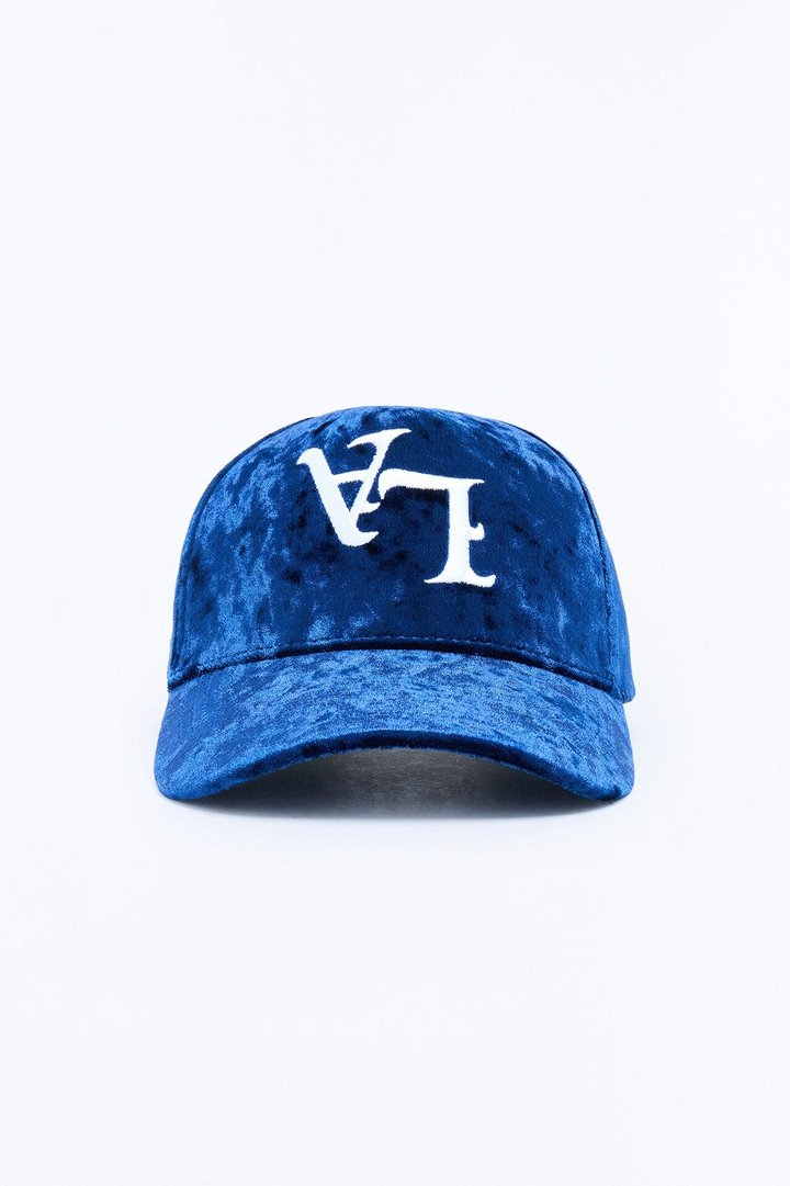 City Of LA Velvet Structured Snapback Hat - Navy