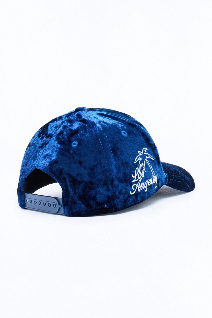 City Of LA Velvet Structured Snapback Hat - Navy