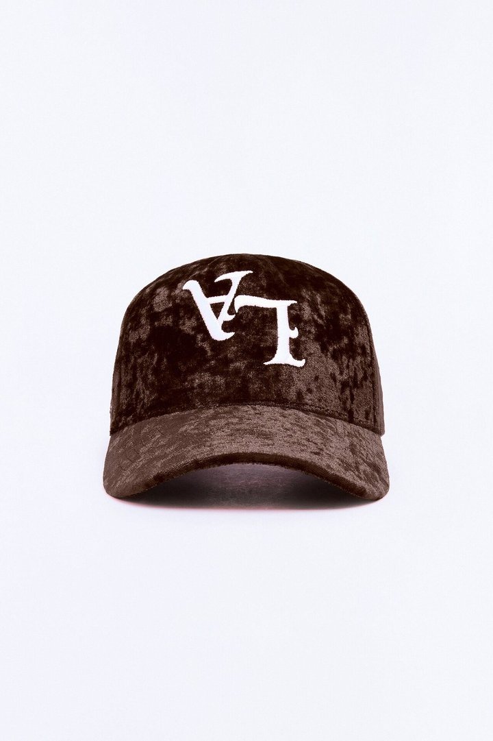 City Of LA Velvet Structured Snapback Hat - Brown