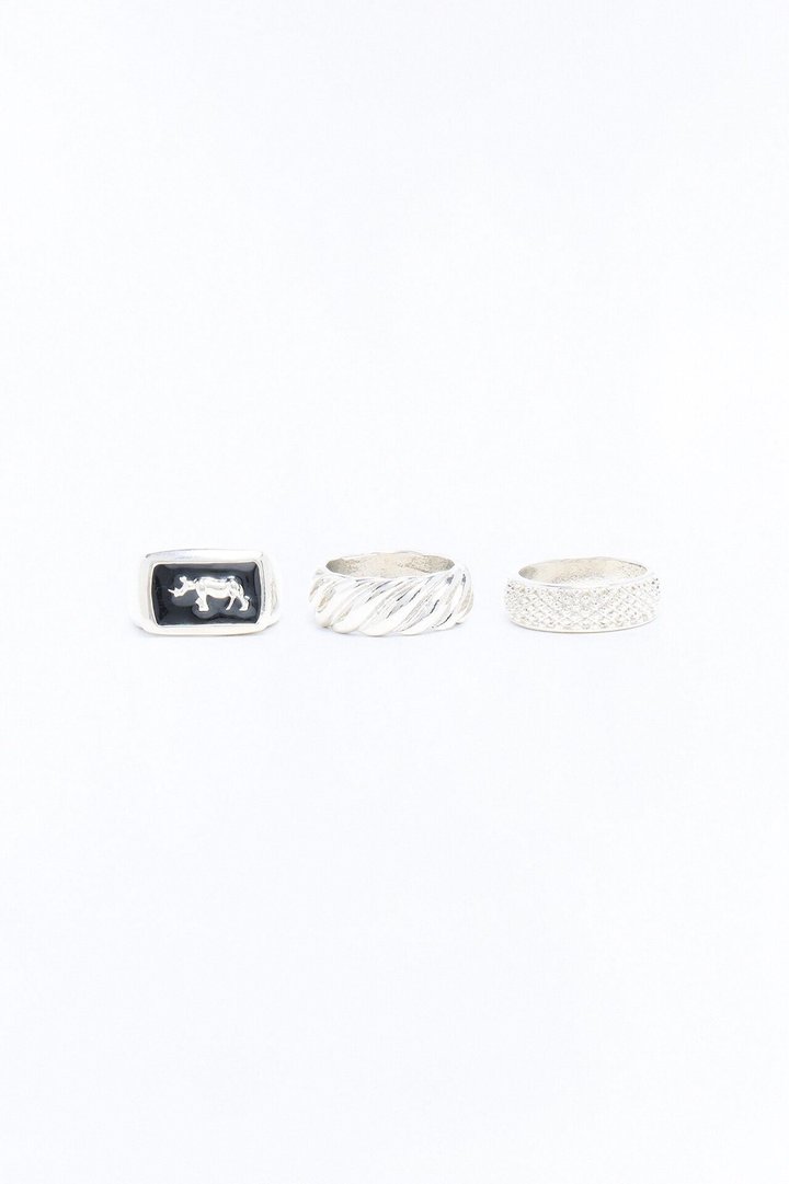 Beastly Ring Set - Silver