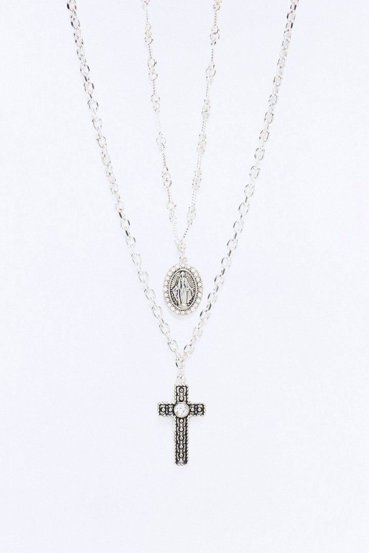Reap Your Faith Necklace Set - Silver