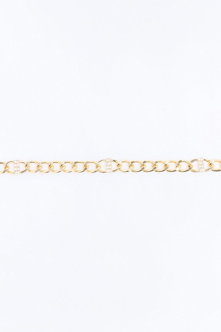 Steel Cold Chain Belt - Gold