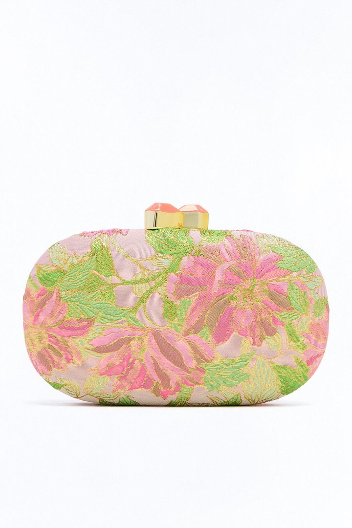Flowers In The Morning Clutch - Pink