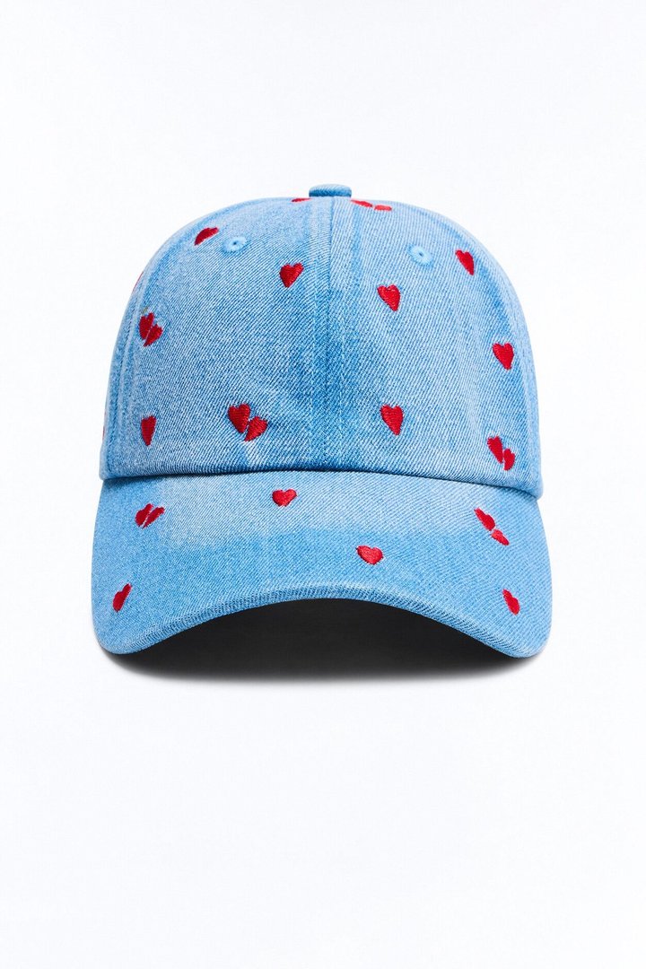 Lonely Hearts Baseball Hat - Blue/combo