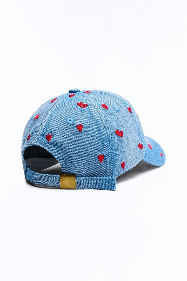 Lonely Hearts Baseball Hat - Blue/combo