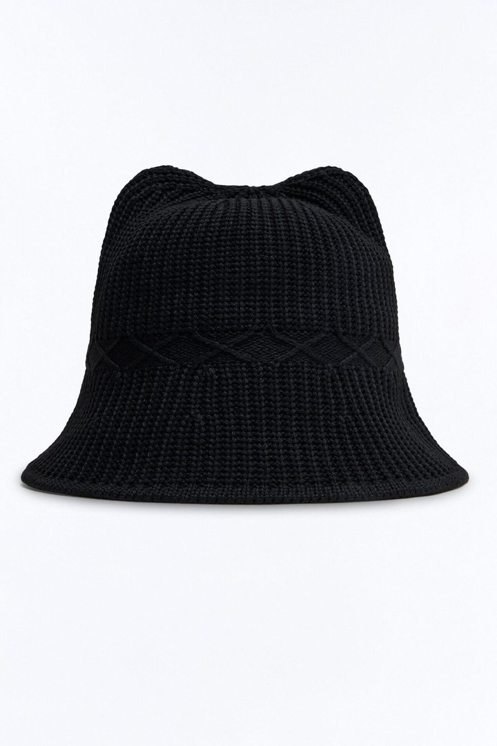 Earresistable Crochet Bucket Hat - Black