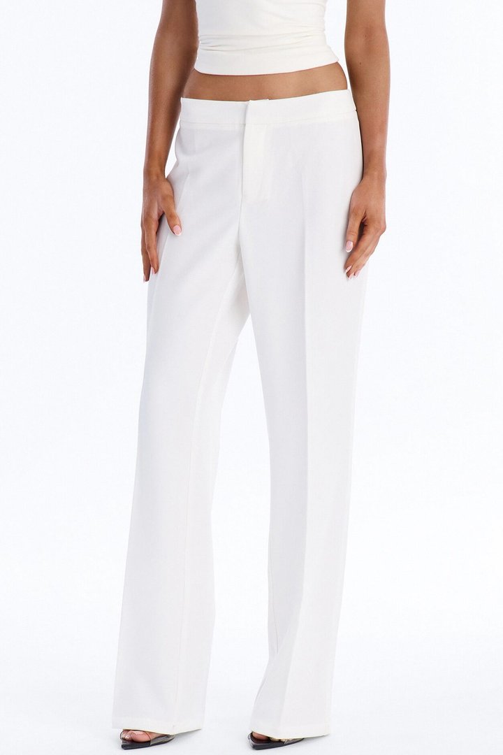 Tall Dreamy Days Low Rise Straight Leg Trouser - White