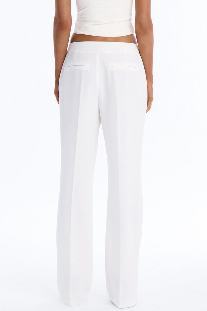 Tall Dreamy Days Low Rise Straight Leg Trouser - White