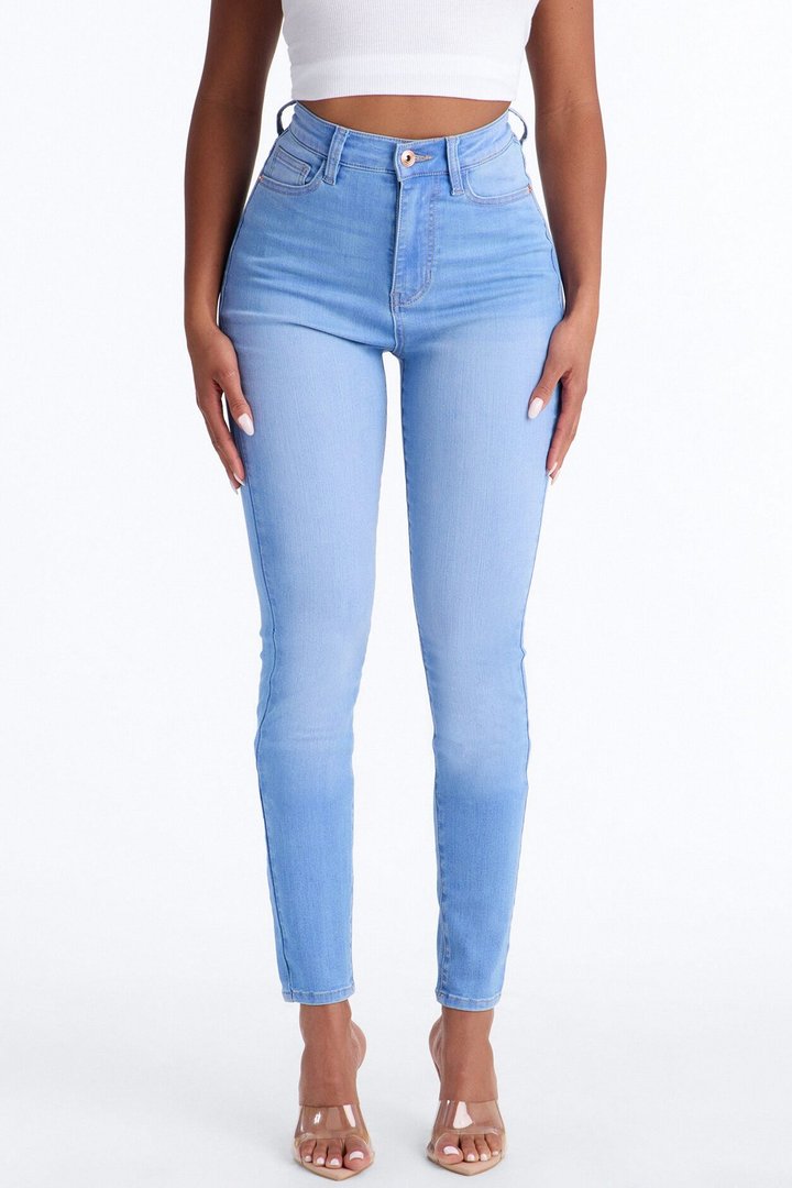 Tall Show Off The Curves Super Stretch Booty Lifter Skinny Jeans - Medium Blue Wash