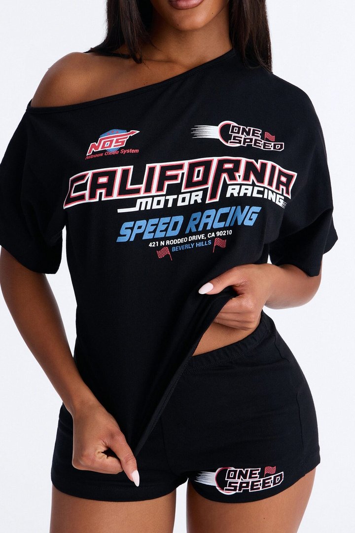 California Motor Racing Short Set - Black