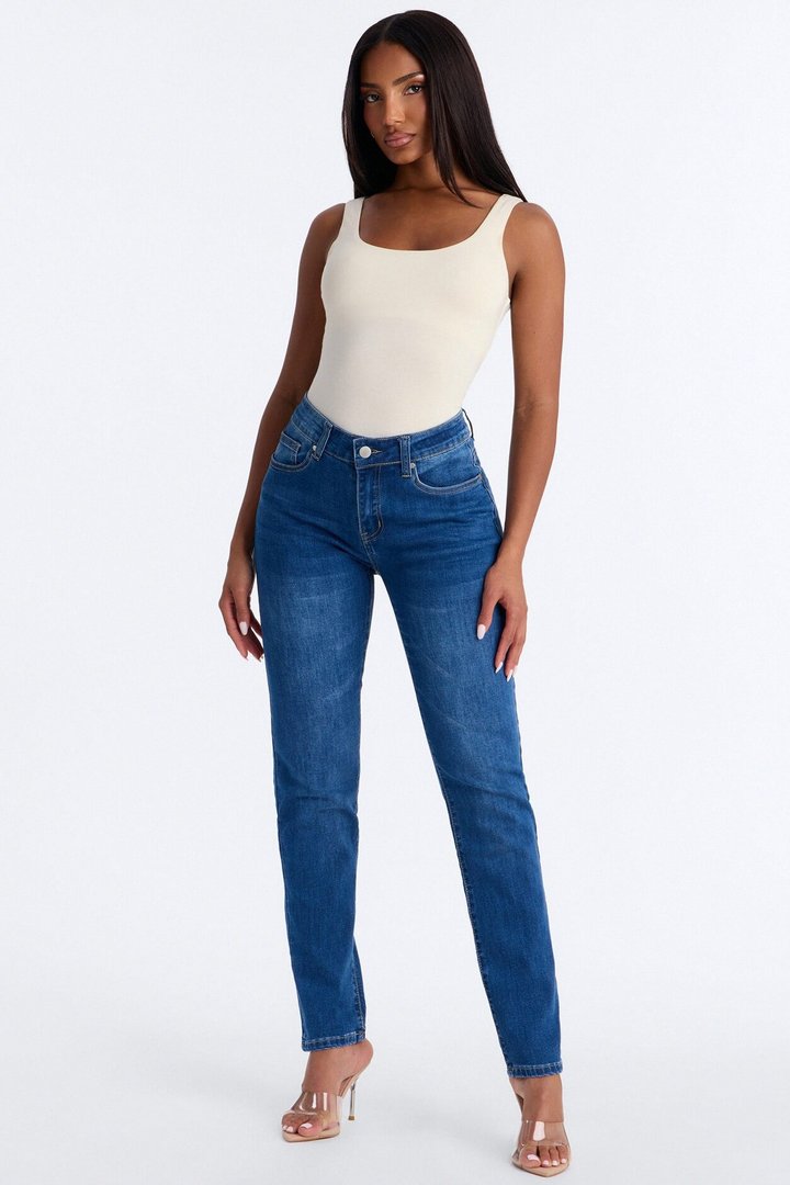 Never Settle High Rise Everyday Stretch Skinny Jeans - Medium Wash
