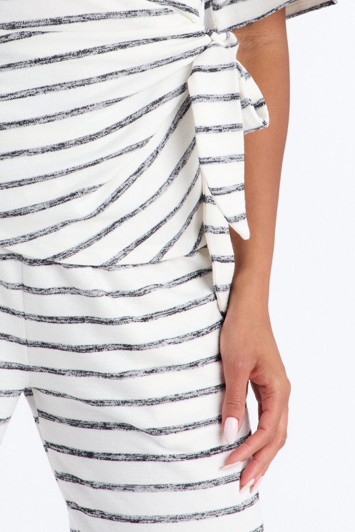 Eloise Striped Pant Set - Black/combo