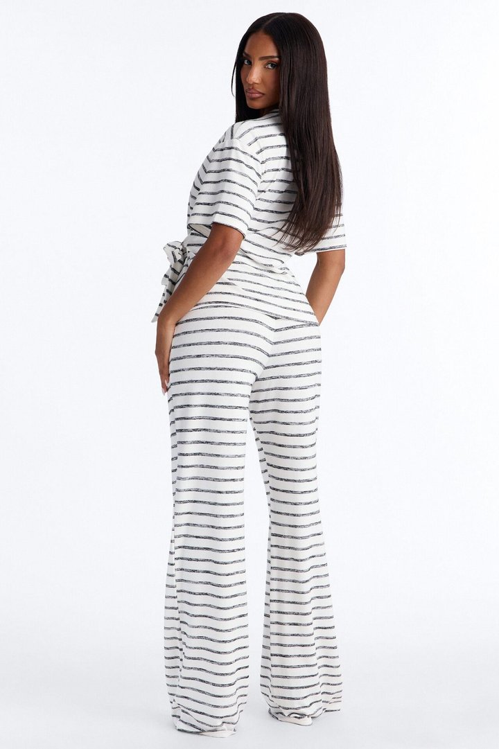 Eloise Striped Pant Set - Black/combo