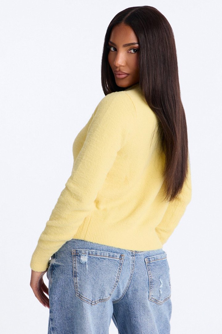 Cozy Feels Cardigan - Butter Yellow