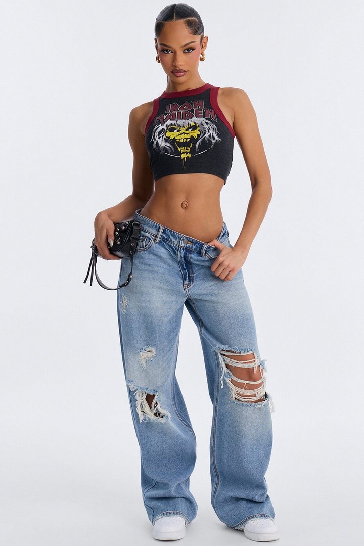 Iron Maiden Skull Head Tank - Black
