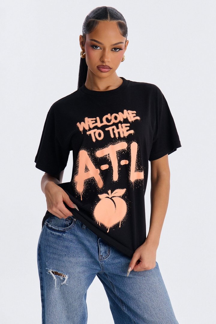 Welcome To The ATL Oversized Tee - Black