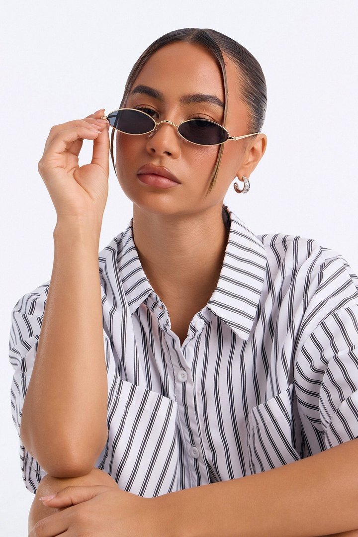 Cannes Getaway Sunglasses - Gold/Black