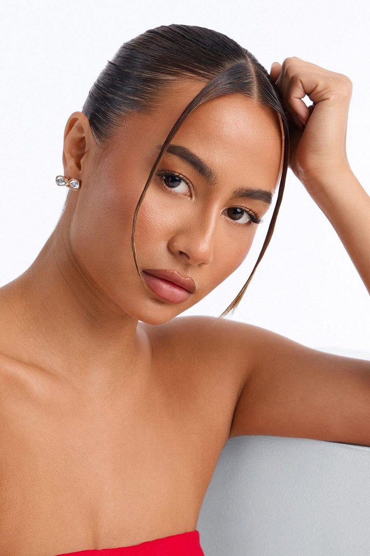 Infinity Rhinestone Earrings - Gold