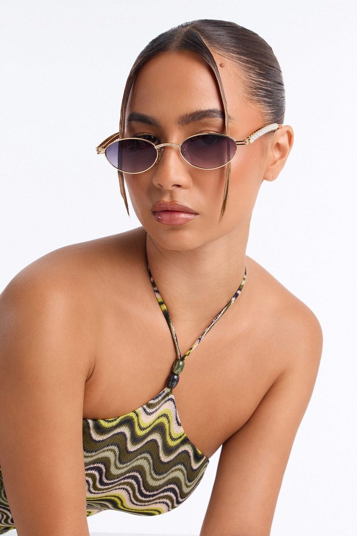 Shake It Girl Sunglasses - Gold/Purple