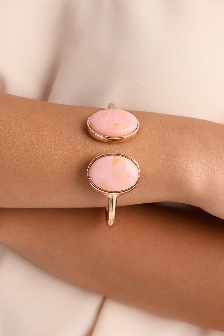 Dreamy Stone Bracelet - Gold/Pink