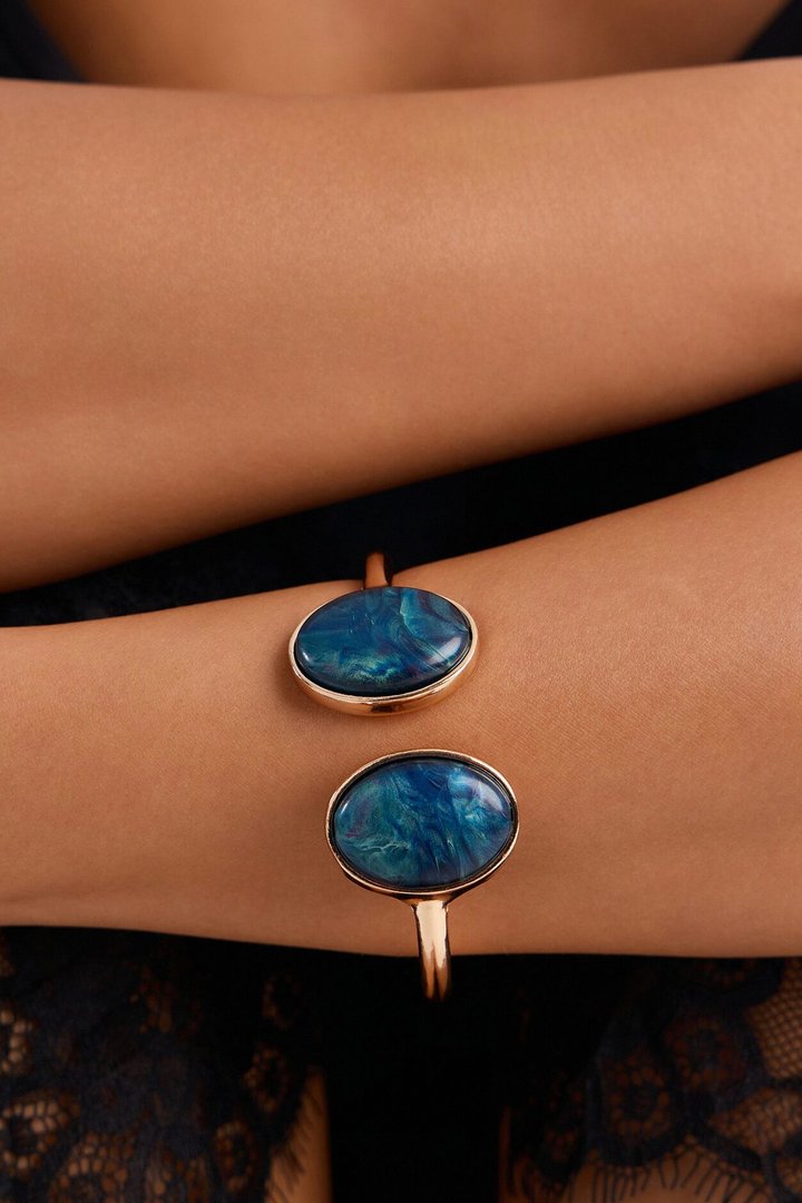 Dreamy Stone Bracelet - Gold/Blue
