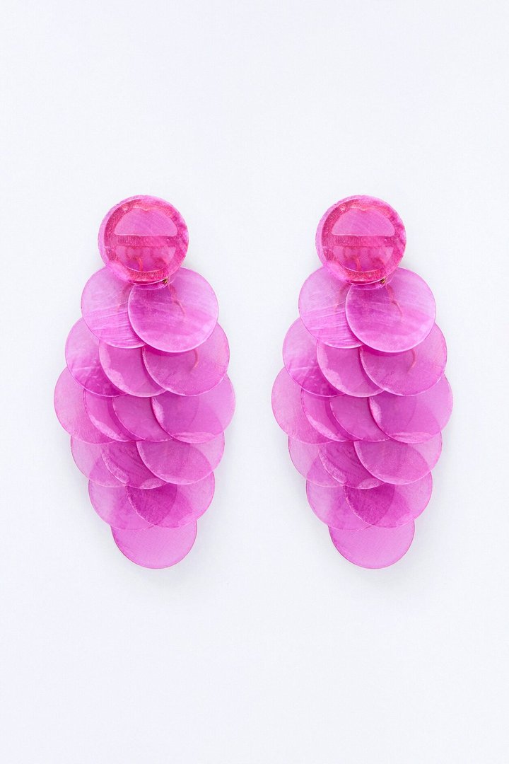 Seaside Dinner Earrings - Pink