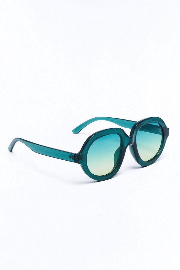 Funk Town Round Sunglasses - Teal