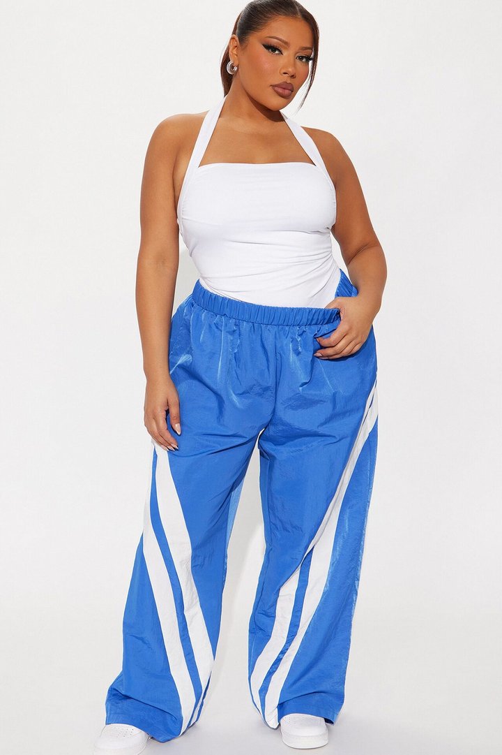 Follow The Curve Windbreaker Track Pant - Blue