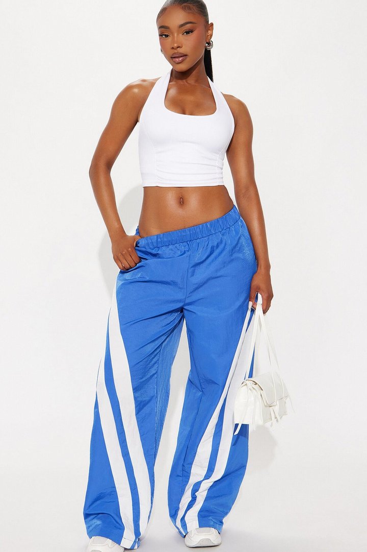 Follow The Curve Windbreaker Track Pant - Blue