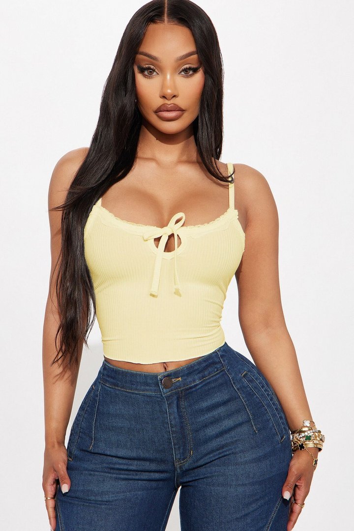 Gracie 2PC Cardigan And Tank Top - Butter Yellow