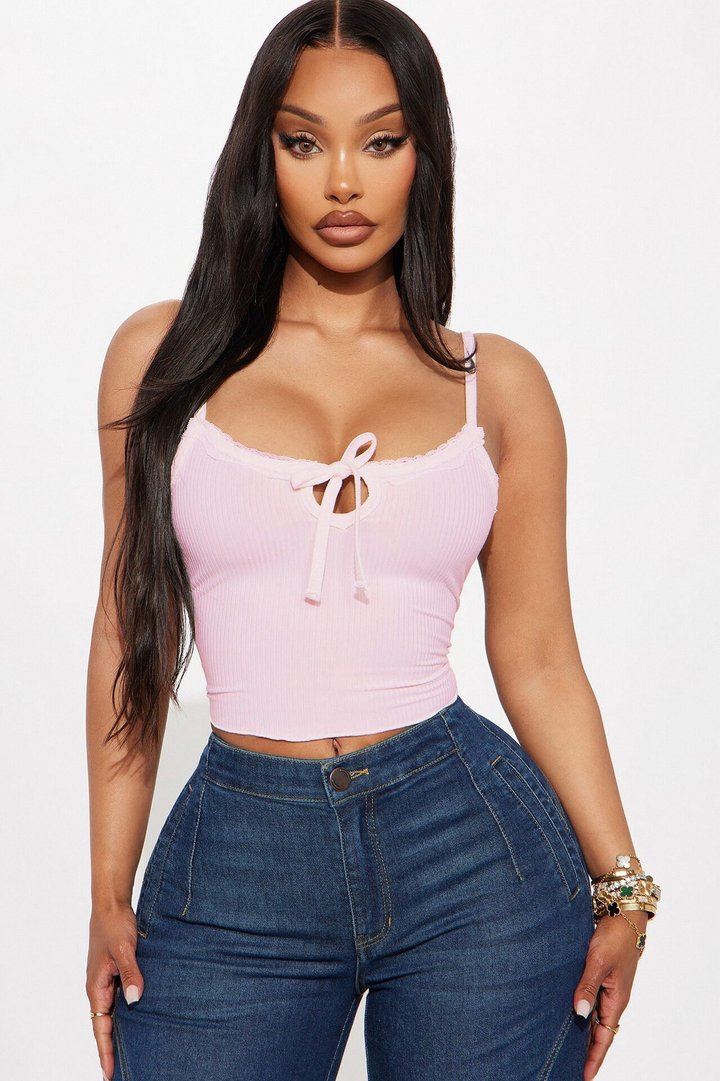 Gracie 2PC Cardigan And Tank Top - Pink