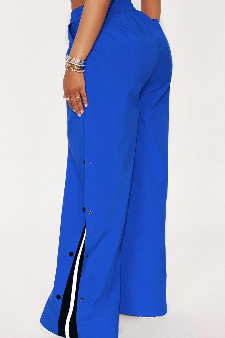 Jennie Snap Button Track Pant - Blue
