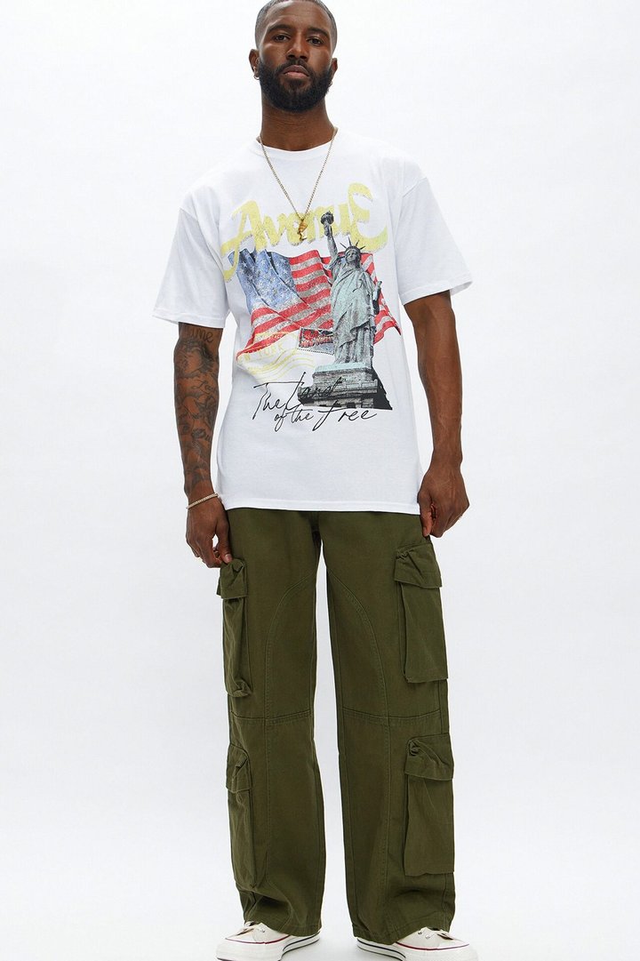Baggy Don't Play Me Cargo Pants - Olive