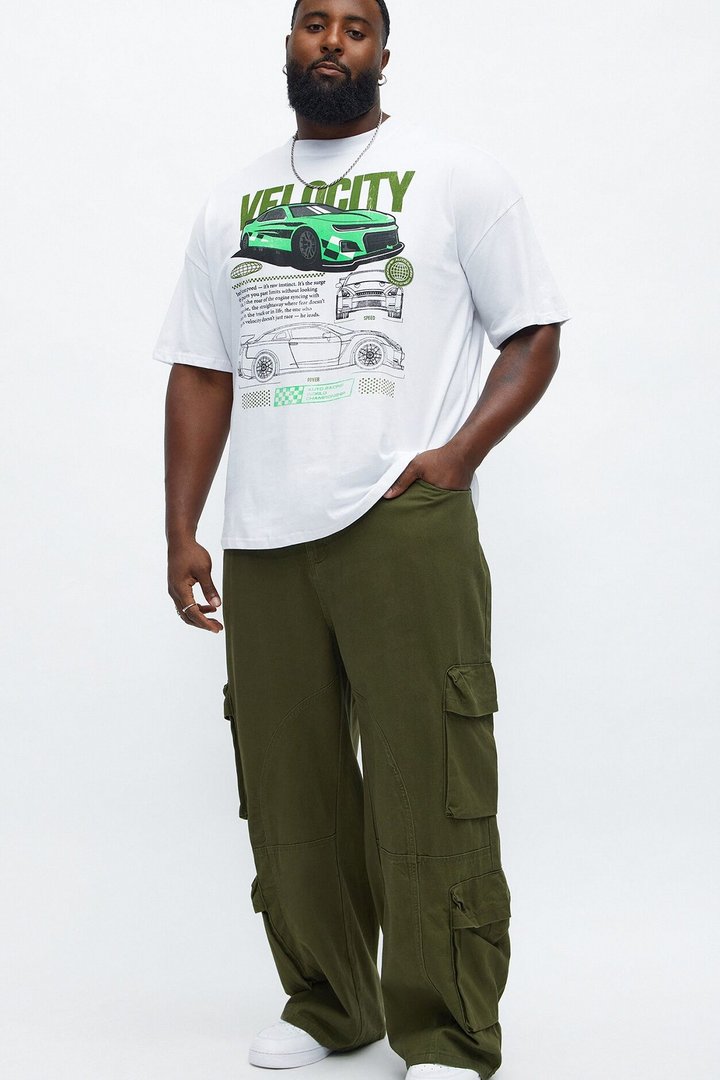 Baggy Don't Play Me Cargo Pants - Olive