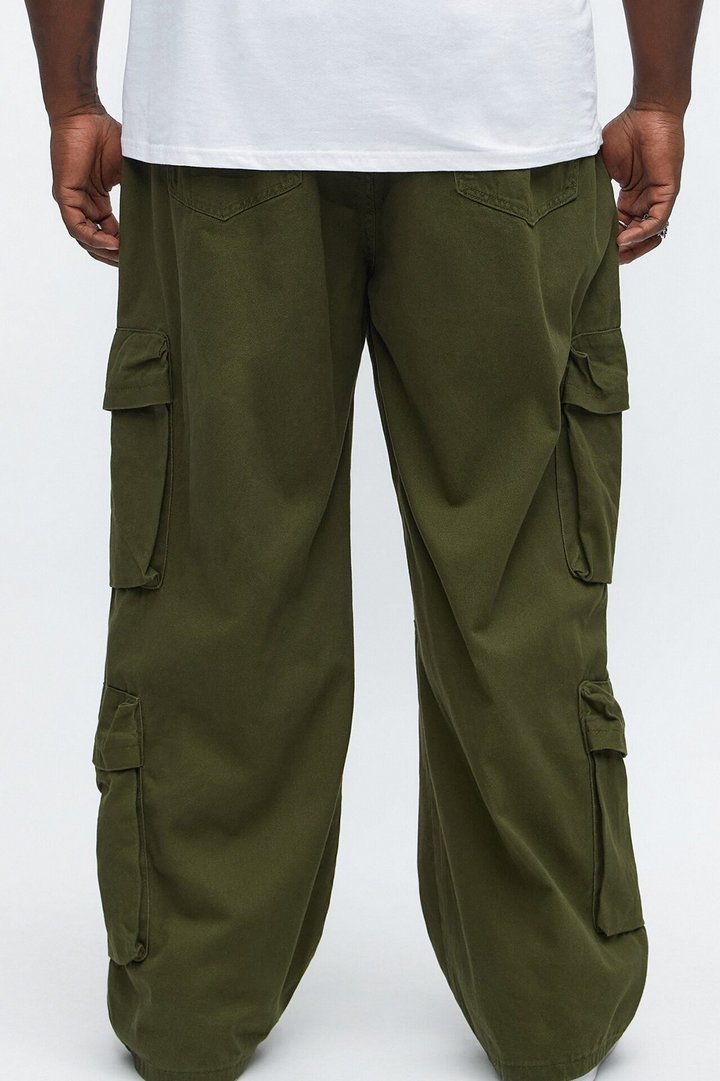 Baggy Don't Play Me Cargo Pants - Olive