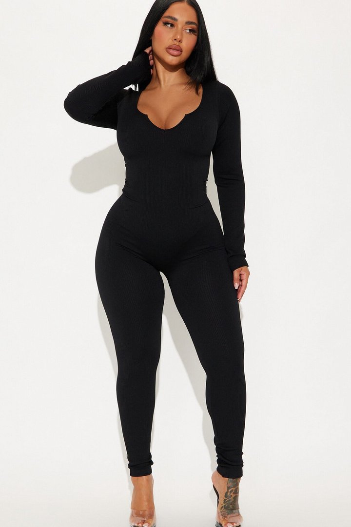 Giada Seamless Jumpsuit - Black