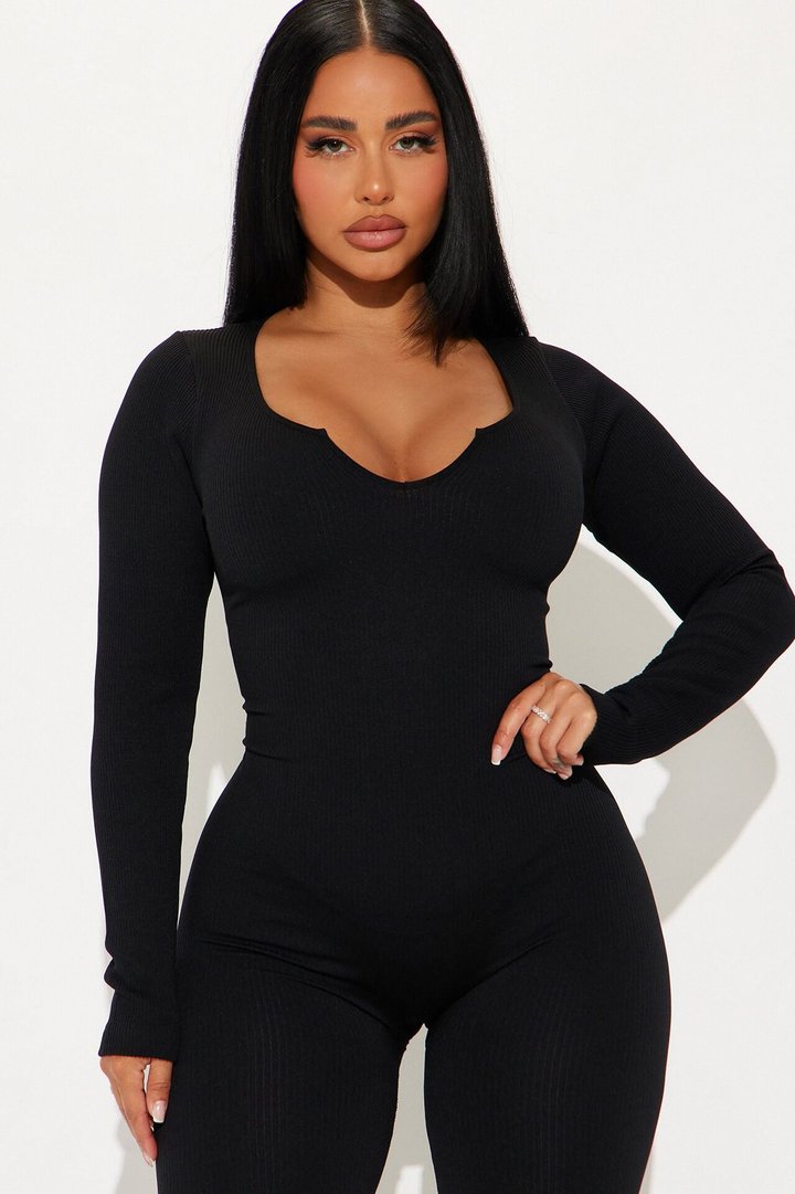 Giada Seamless Jumpsuit - Black