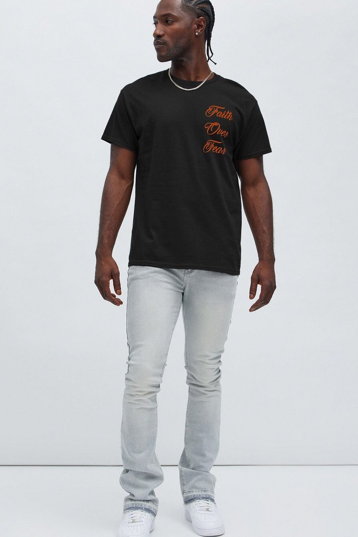 Faith Over Fear Short Sleeve Tee - Black