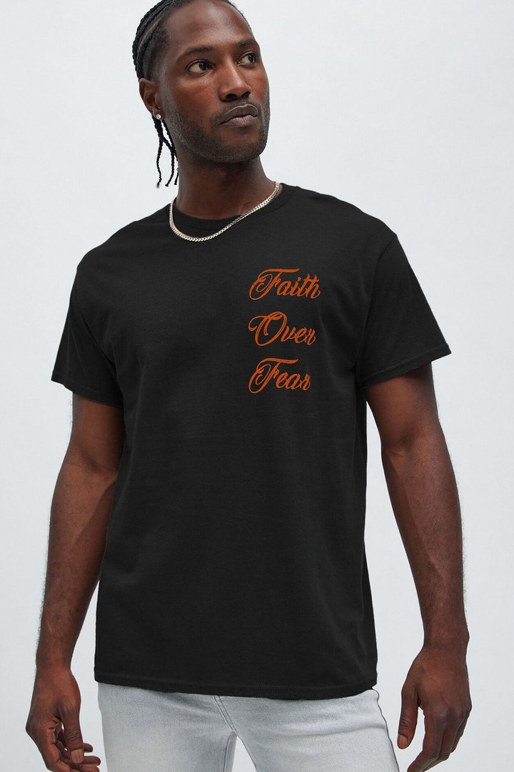 Faith Over Fear Short Sleeve Tee - Black