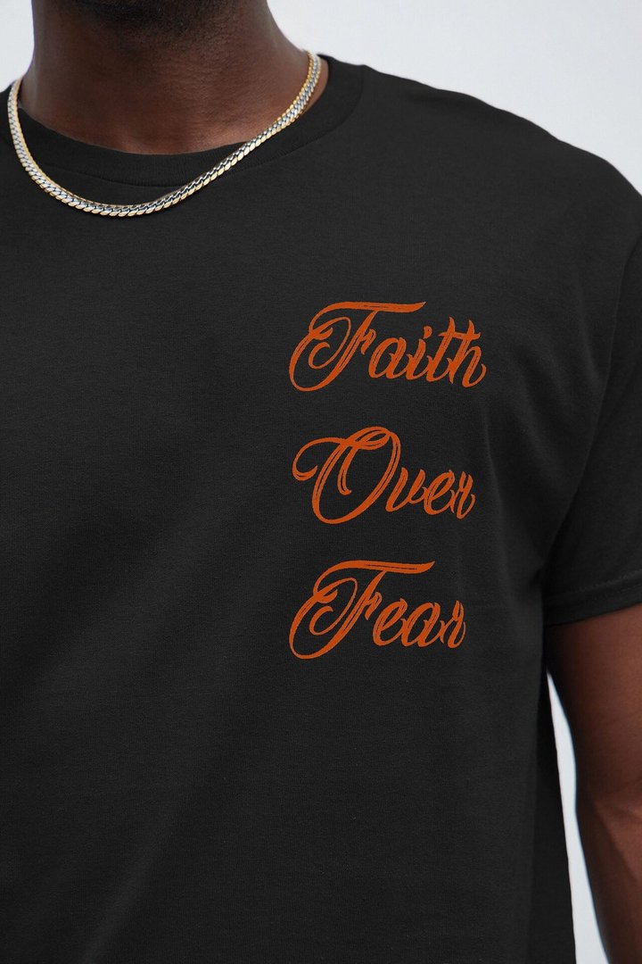 Faith Over Fear Short Sleeve Tee - Black