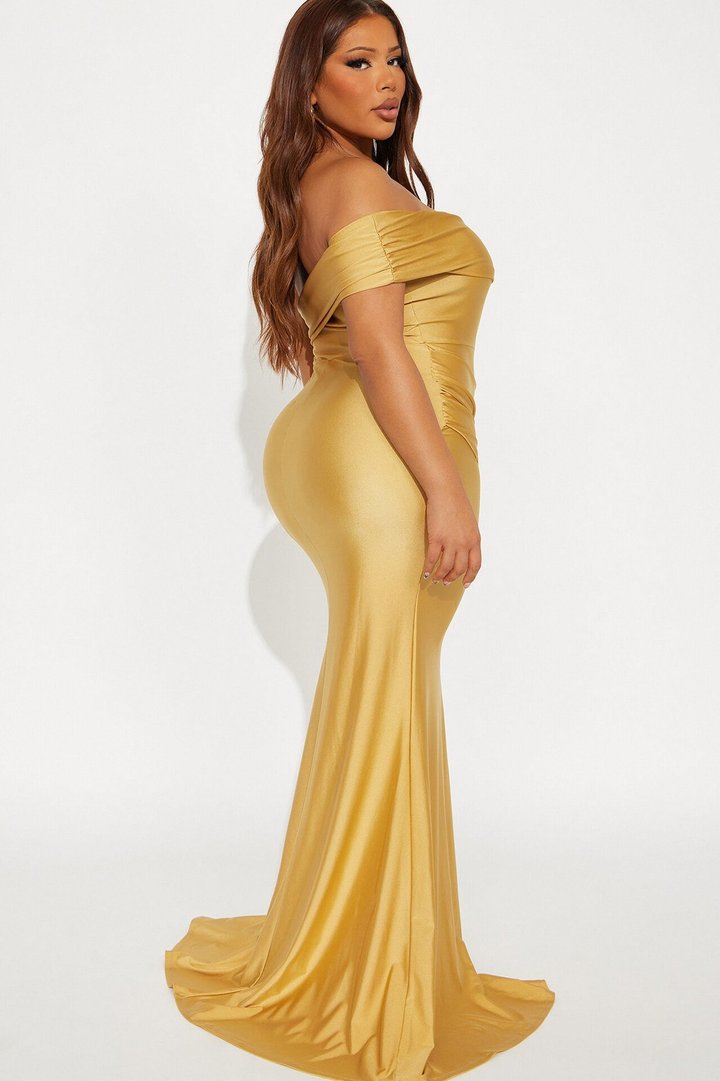Save A Dance Maxi Dress - Gold