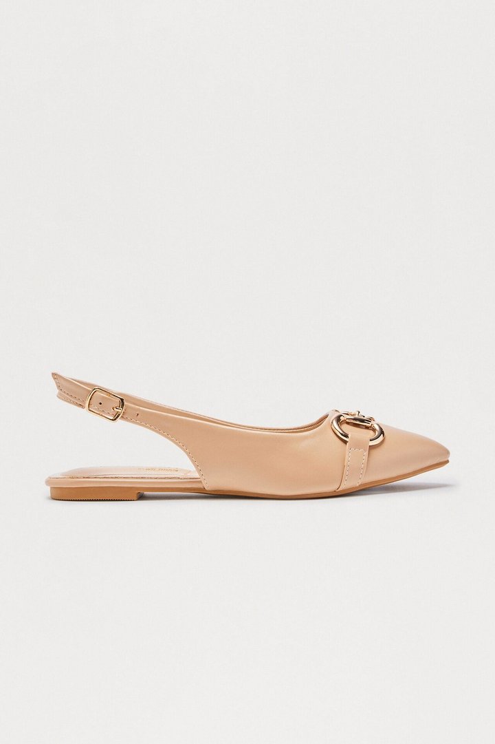 Yale Hardware Slingback Flats - Natural
