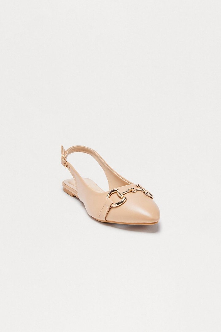 Yale Hardware Slingback Flats - Natural
